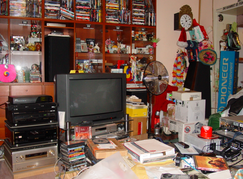 a neatly organized room